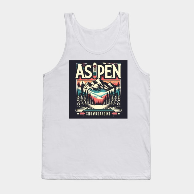 Aspen Ski & Snowboard Tank Top by newozzorder